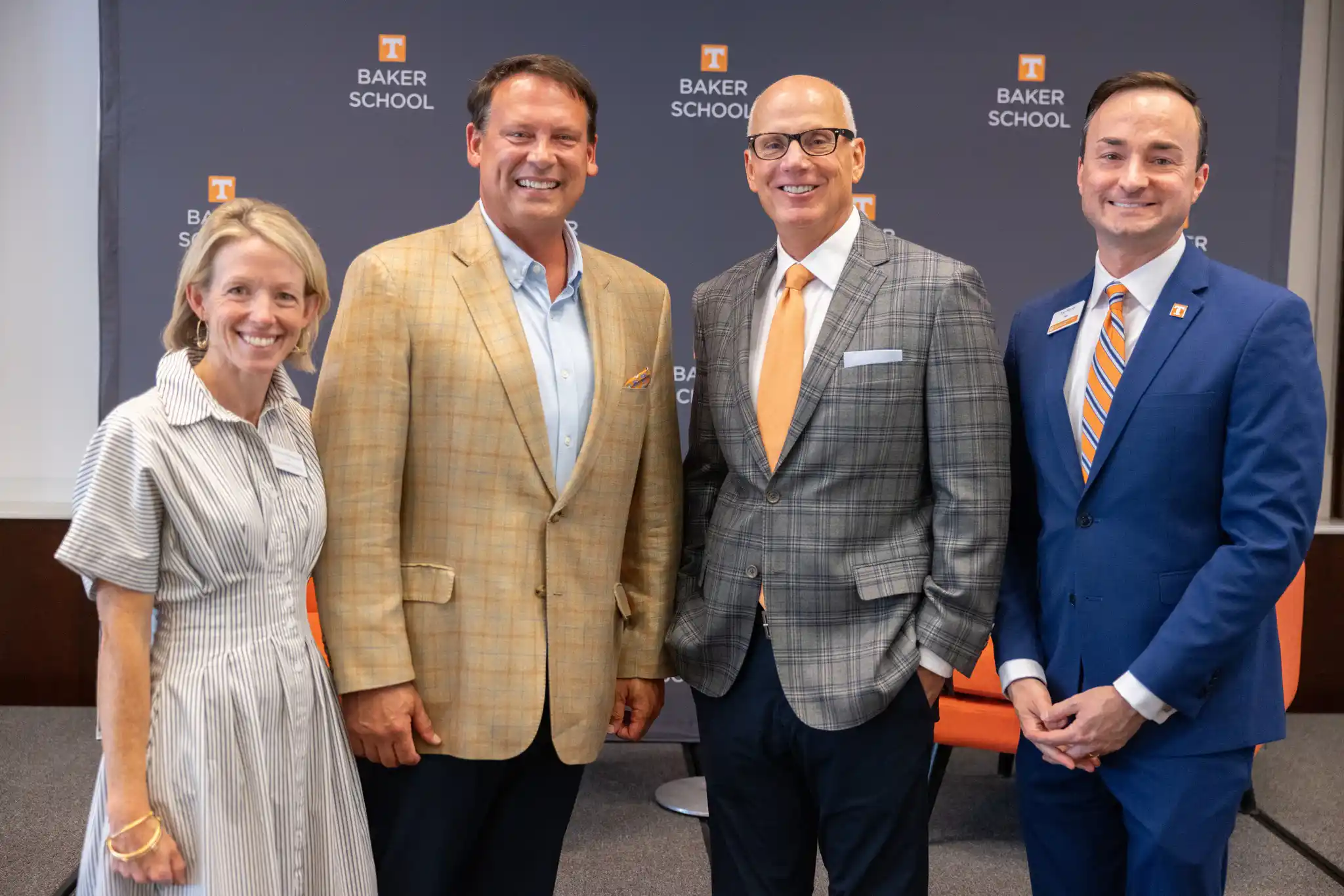 Dean Marianne Wanamaker, Heath Shuler, Gene Wojciechowski, and Dean Joe Mazer 