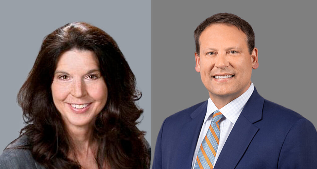 A photo of both Liz Stowers and Heath Shuler's headshots side by side