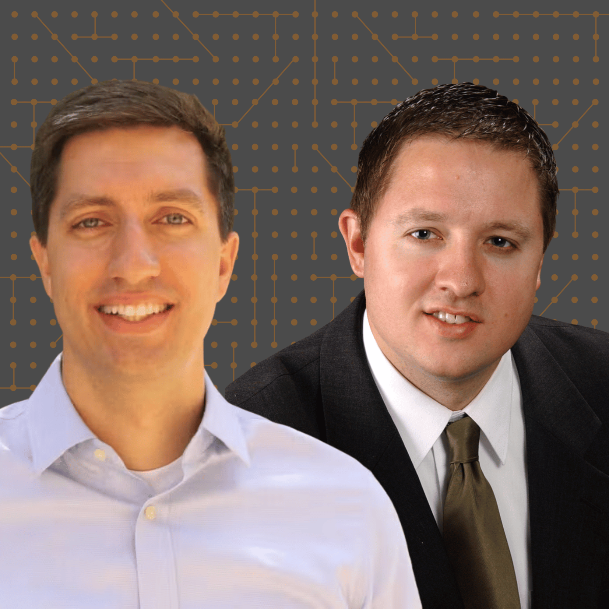 Hyrum Lewis and Verlan Lewis featured on the cover of the "You Might Be Right" podcast hosted by Governors Bredesen and Haslam.