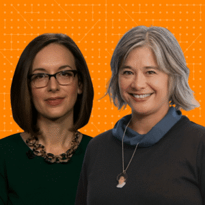 Sarah Isgur and Marie Bigham featured on the cover of the "You Might Be Right" podcast hosted by Governors Bredesen and Haslam.