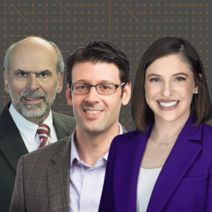 Lindsay Chervinsky, Lee Drutman, and Jerry Seib featured on the cover of the "You Might Be Right" podcast hosted by Governors Bredesen and Haslam.